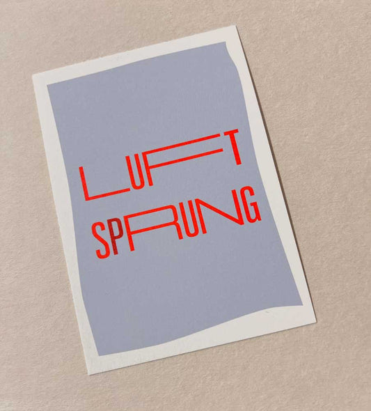 Luftsprung - Postkarte mit Neondruck
