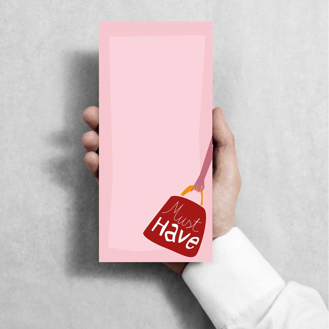 Notizblock DIN lang "Must have", 50 Blatt
