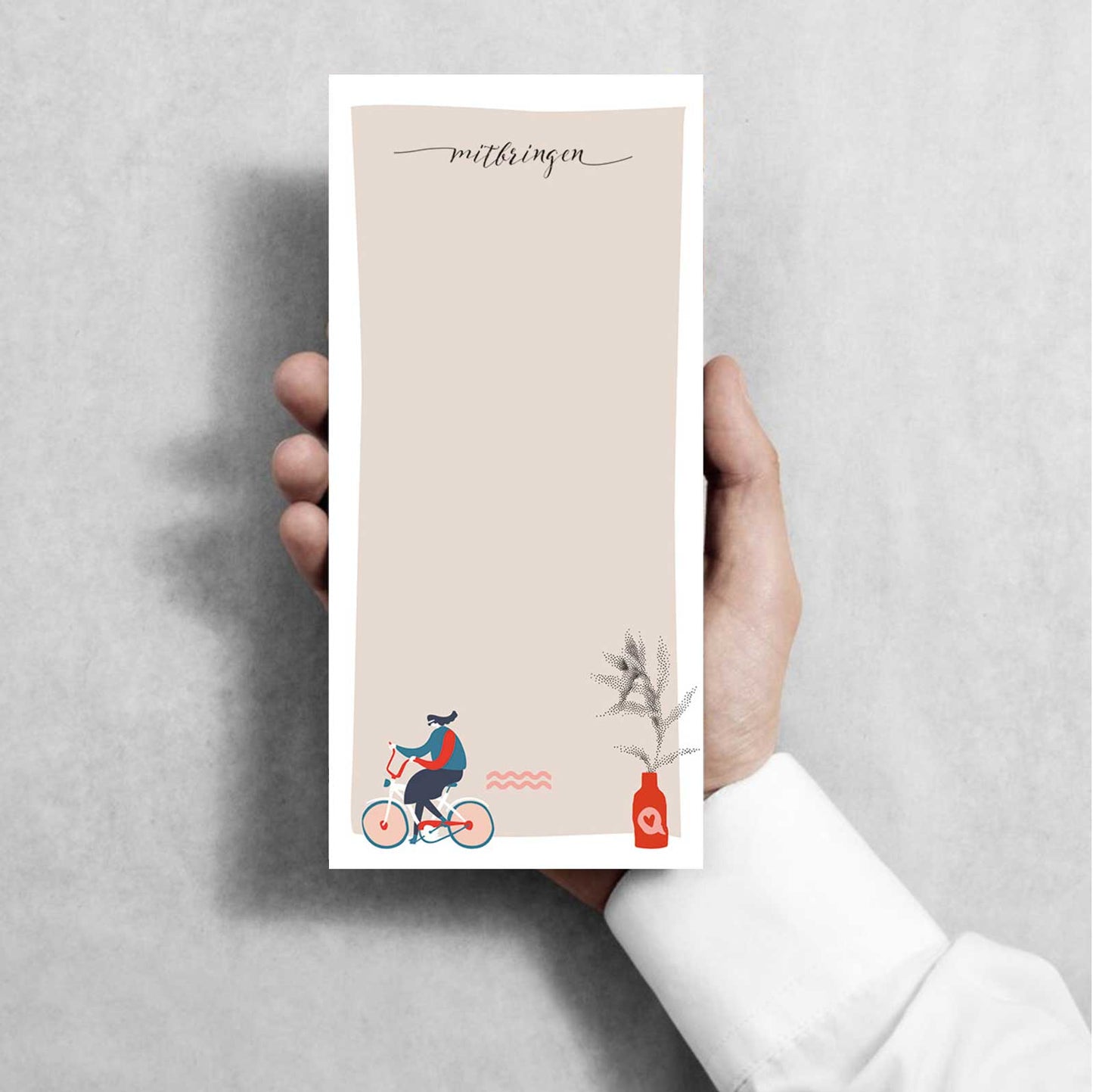 Notizblock DIN lang "mitbringen", 50 Blatt