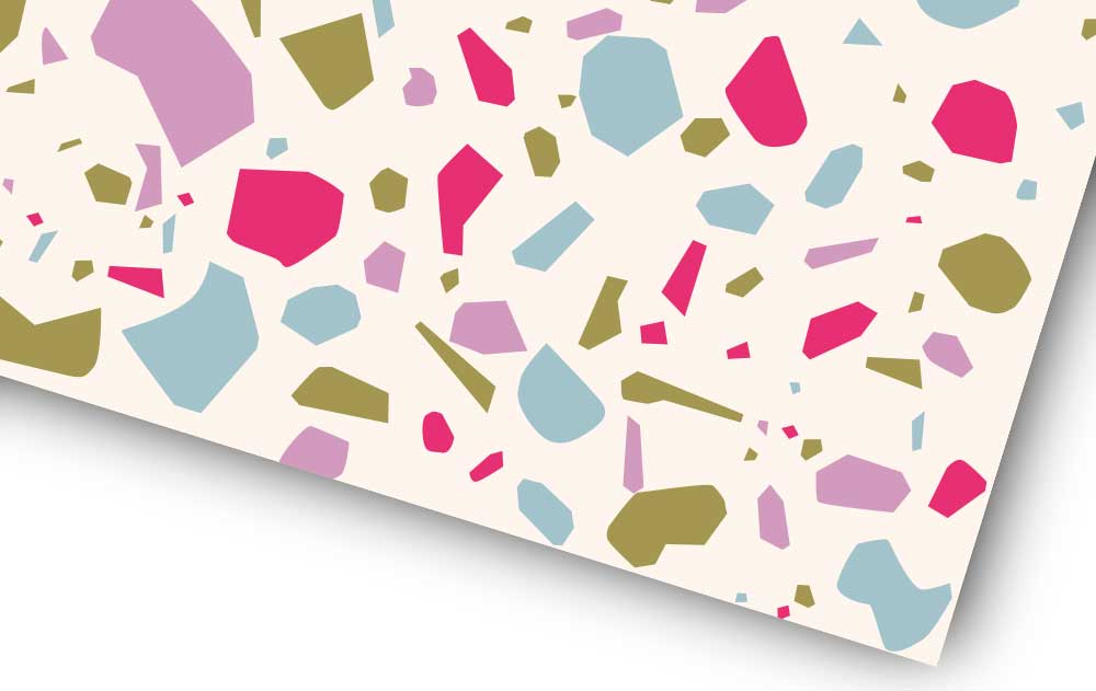 Geschenkpapier Set Terrazzo 4 Motive