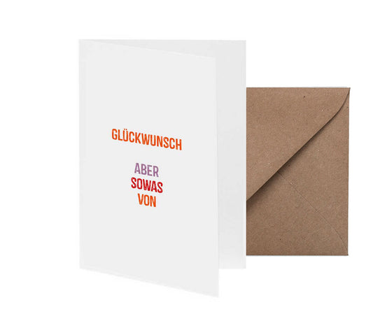 Glückwunsch aber sowas von - Mit Neondruck
