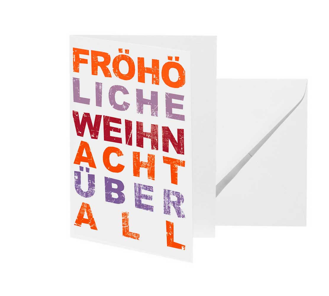 Klappkarte Fröhöliche Weihnacht überall