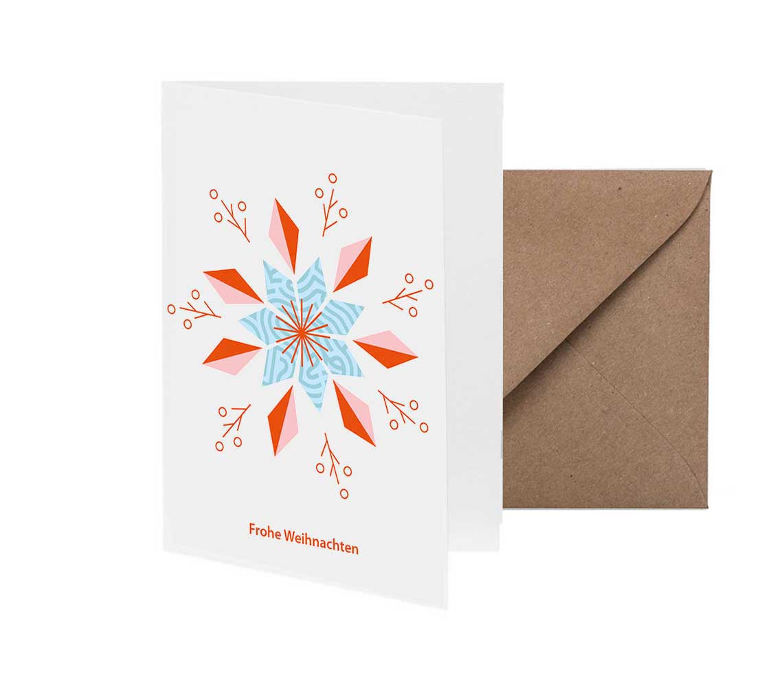 Grafische Schnefflocke - Mit Neondruck