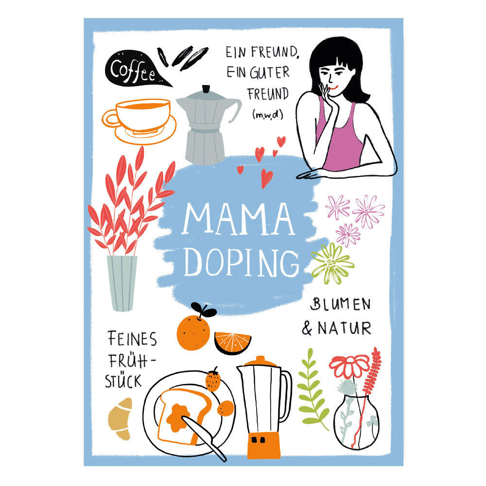 Postkarte Mamadoping
