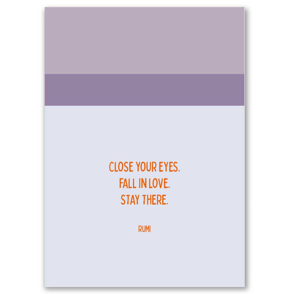 Postkarte Close your Eyes...