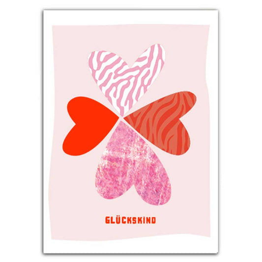 Glückskind mit Neondruck