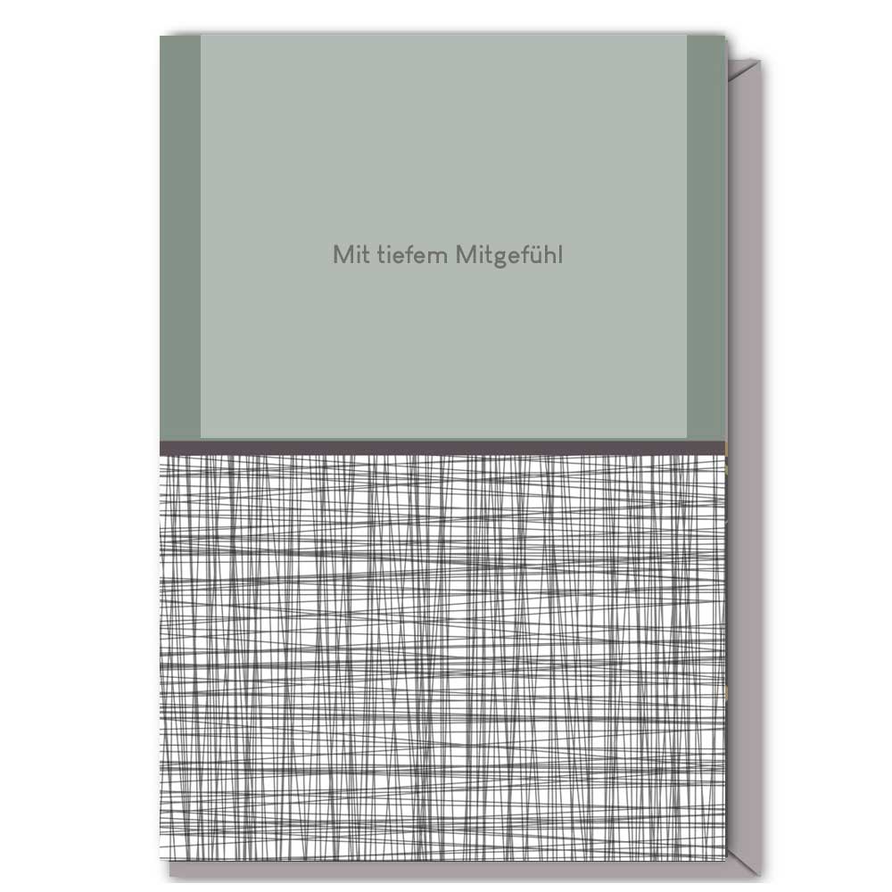 Trauerkarte "Mit tiefem Mitgefühl"