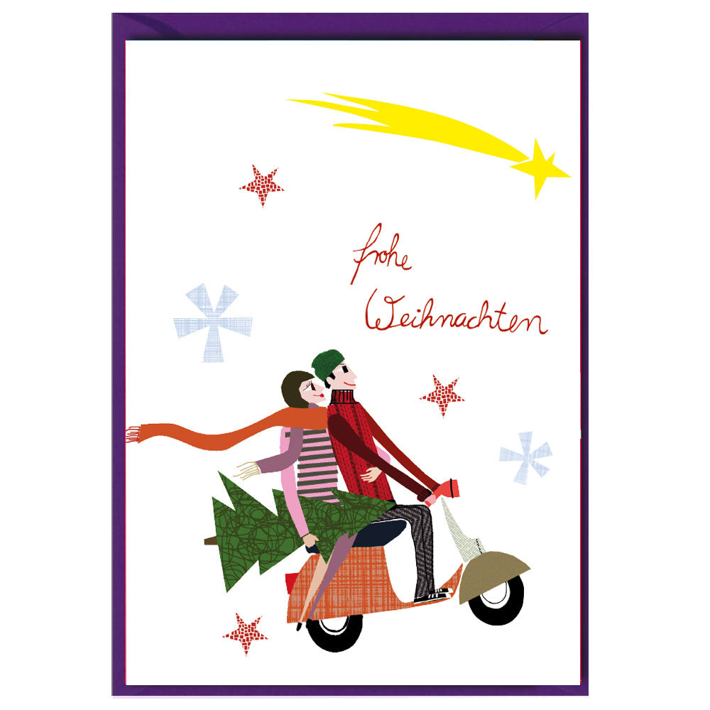 Klappkartefrohe Weihnachten, Scooter