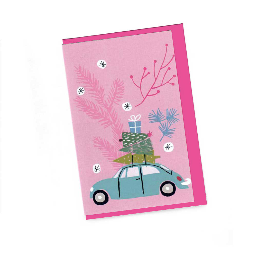 Klappkarte Käfer mit Baum