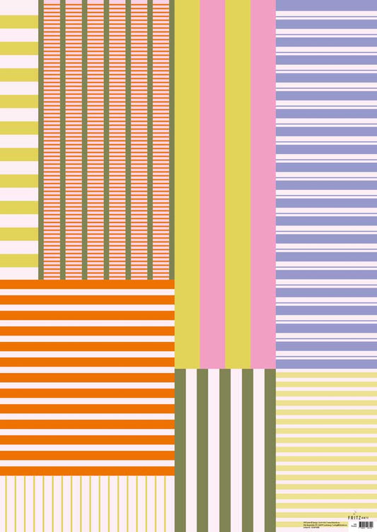 Geschenkpapier Set Stripes