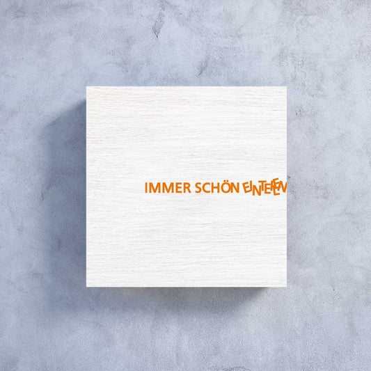 Holzbildchen 11 x 11 cm mit Text immer schön einteilen