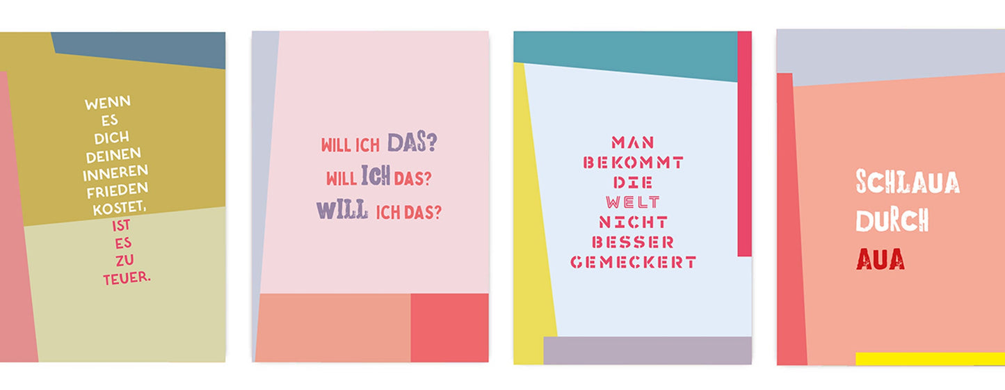 Postkarte "Lass dich nicht von deinen Problemen schubsen..."