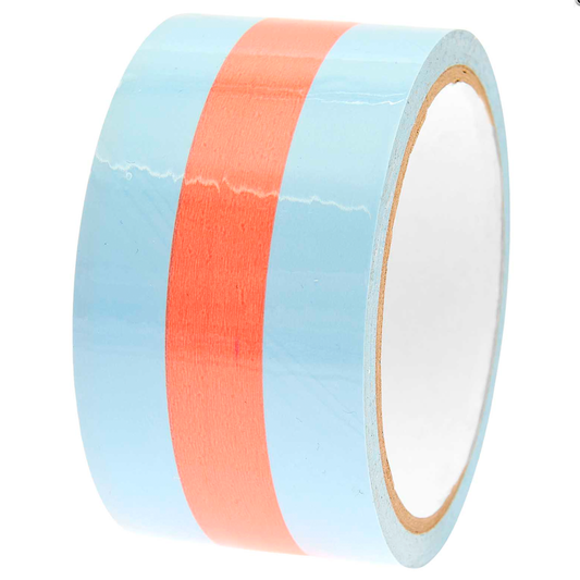 Paketband Super Tape hellblau neon orange