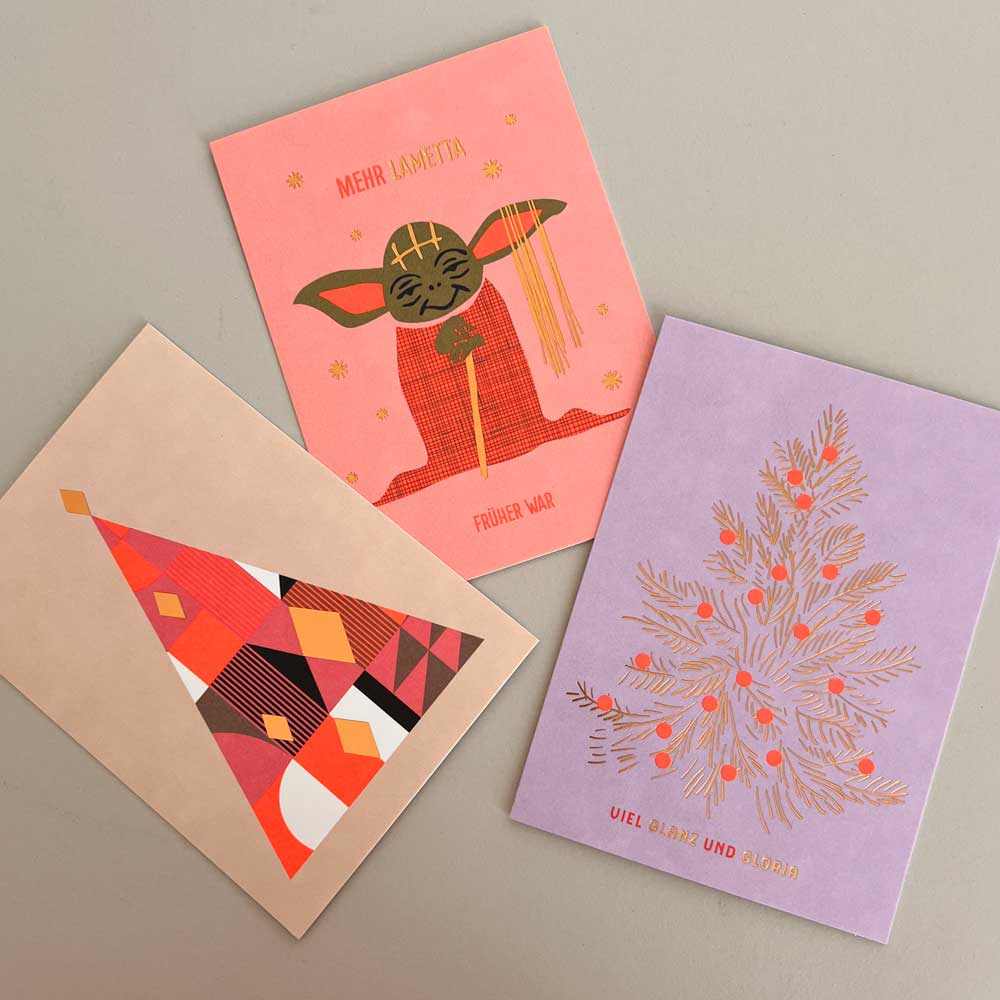 Postkarte Viel Glanz und Gloria