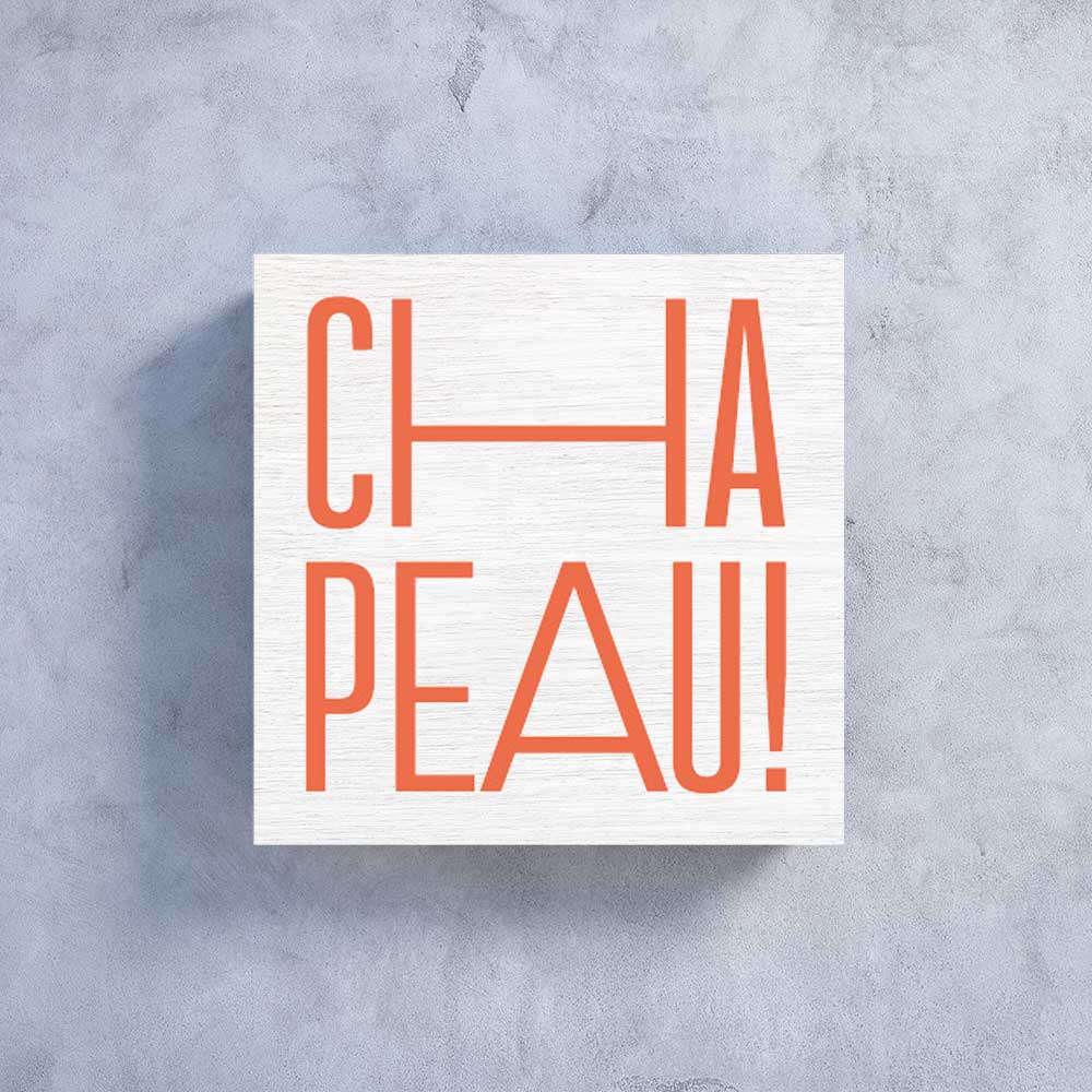 Holzbildchen Chapeau