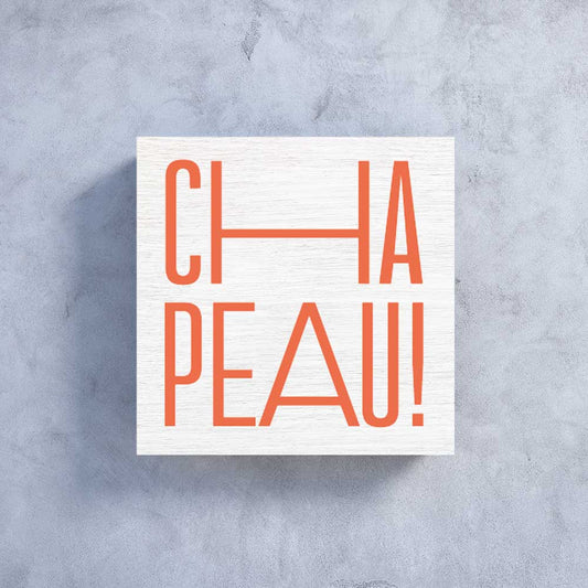 Holzbildchen Chapeau