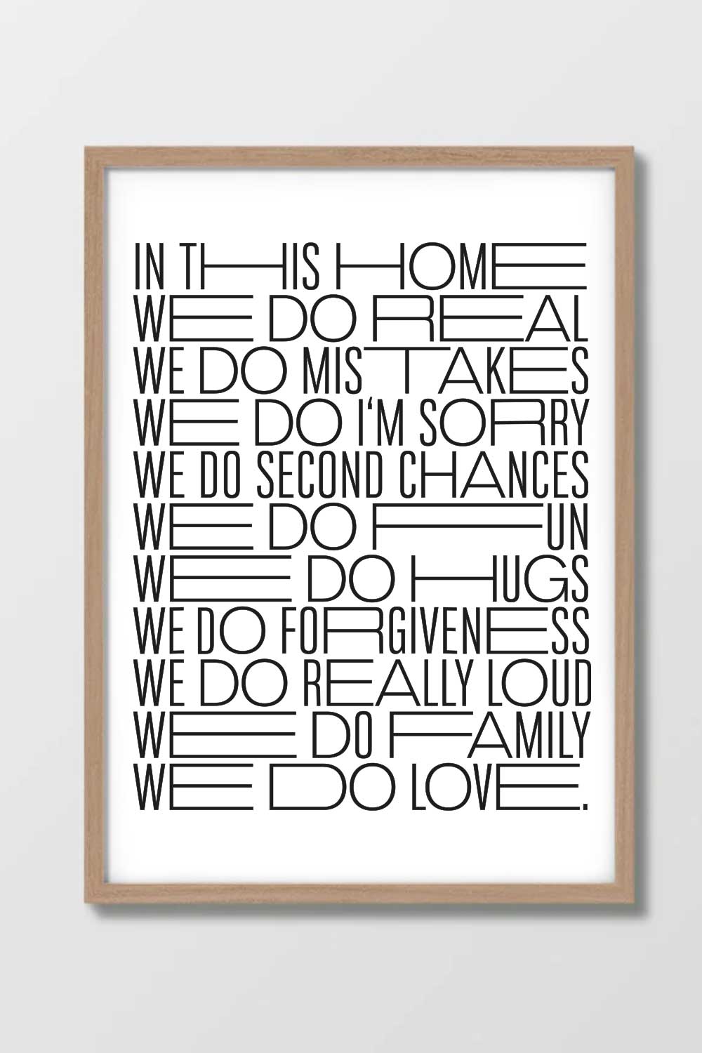 Druck "We do love"