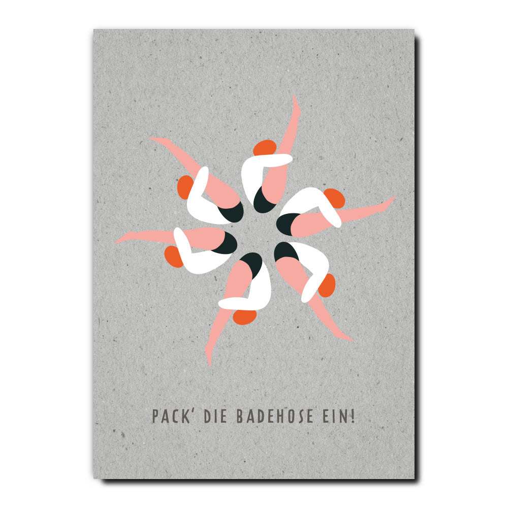 Pack die Badehose ein, Postkarte