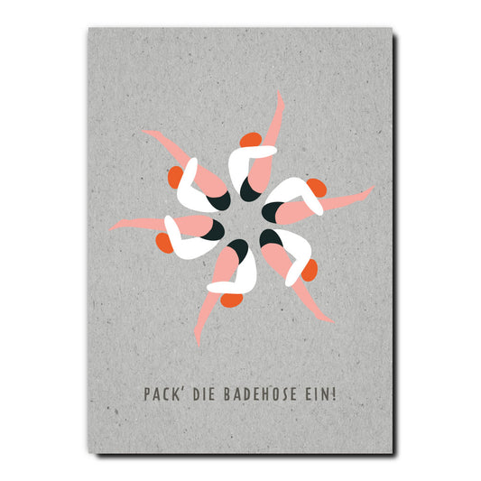 Pack die Badehose ein, Postkarte