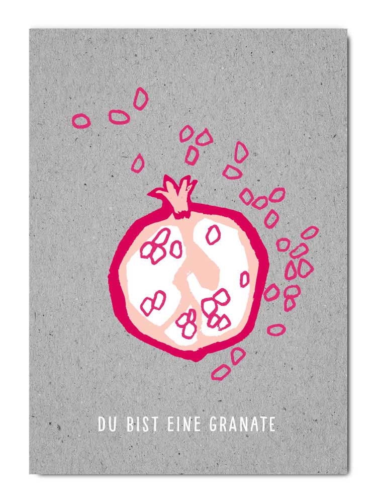 Du bist eine Granate, Postkarte