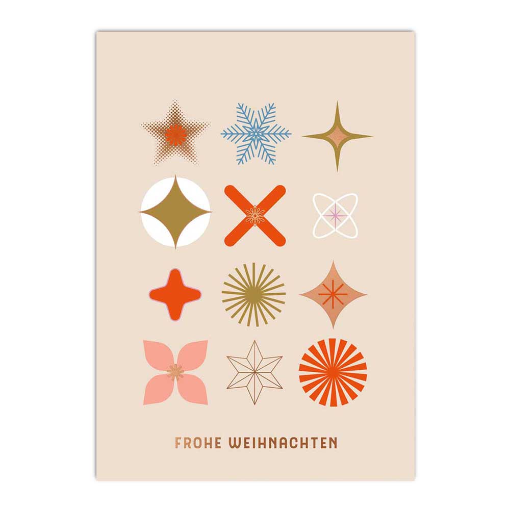 Postkarte Geometrische Sterne