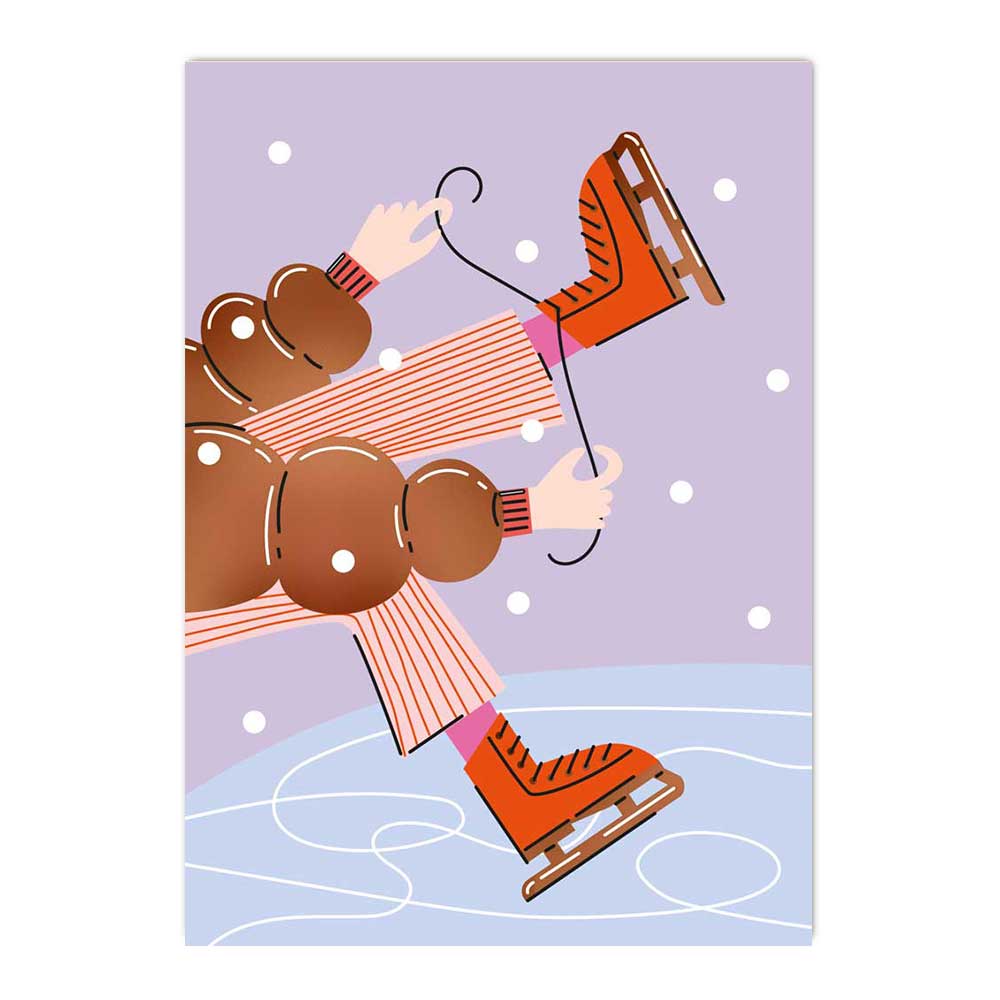 Postkarte Skater-Girl