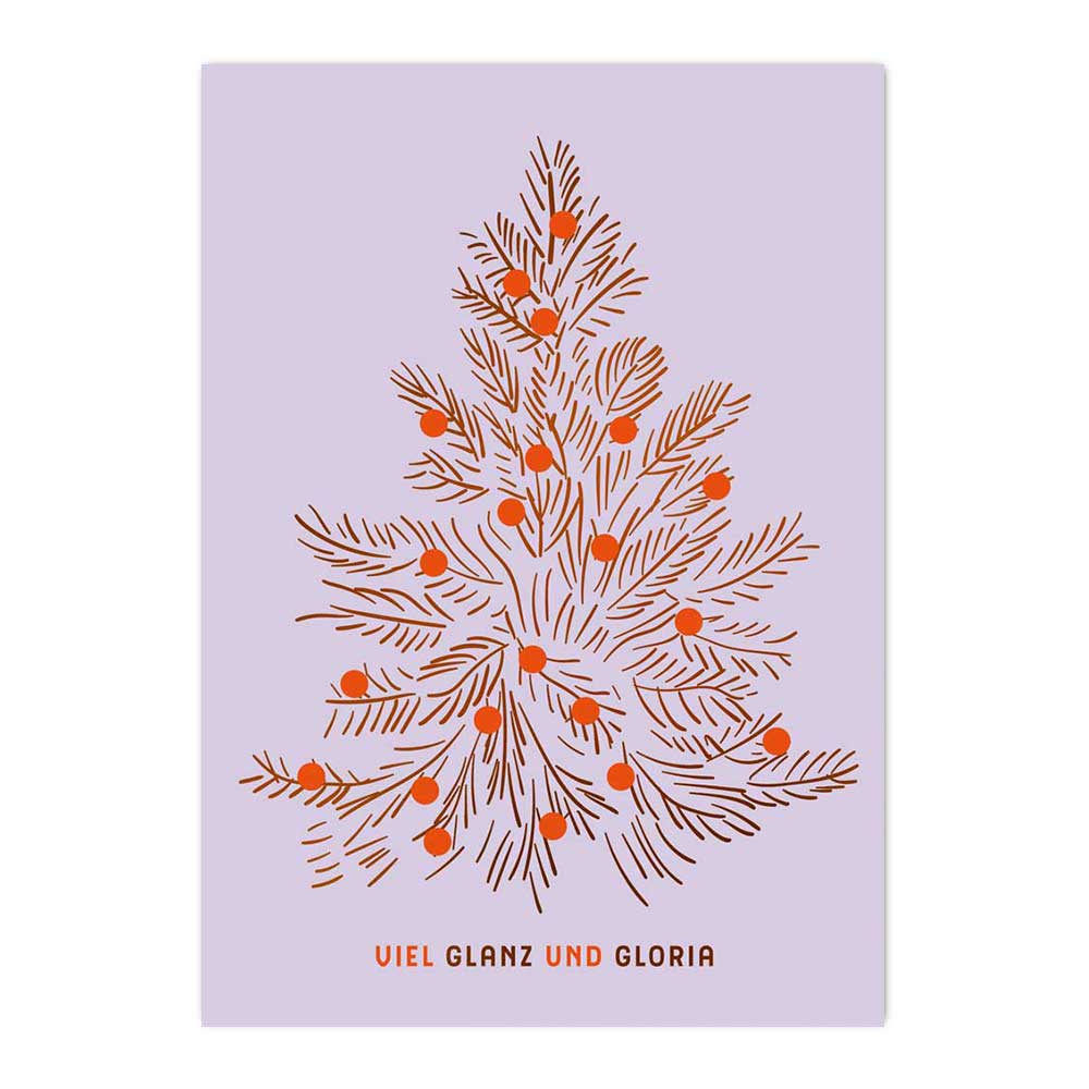 Postkarte Viel Glanz und Gloria