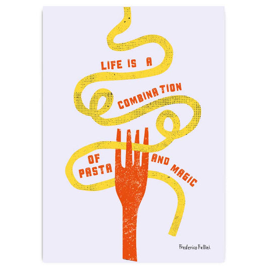 Postkarte mit Neondruck Life is...