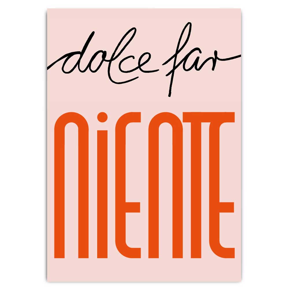 Postkarte mit Neondruck Dolce far niente