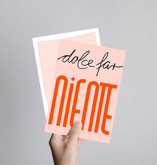Postkarte mit Neondruck Dolce far niente