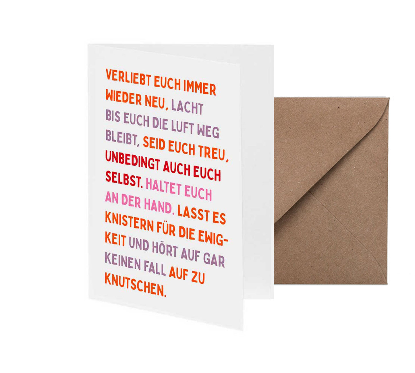 Klappkarte Verliebt euch immer wieder neu