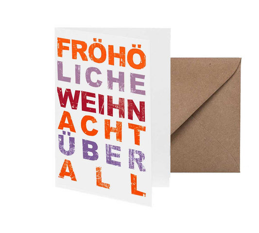 Klappkarte Fröhöliche Weihnacht überall