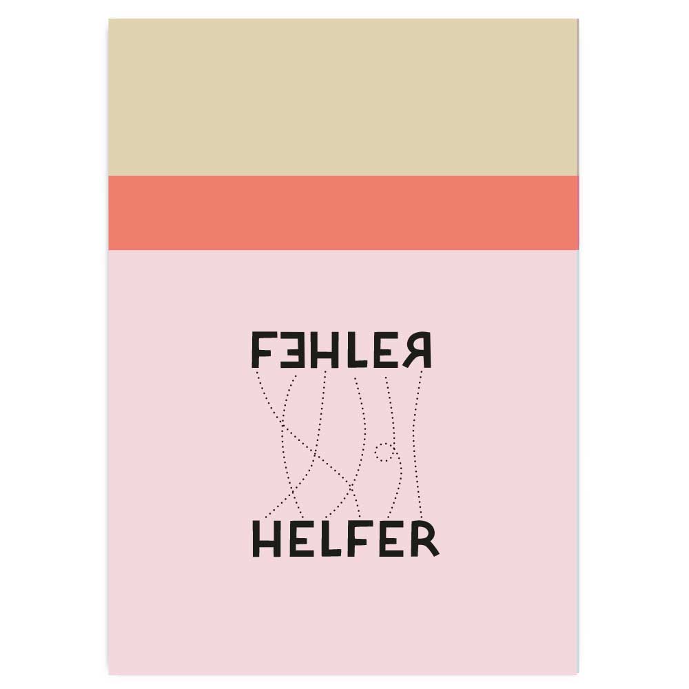 Postkarte Fehler - Helfer