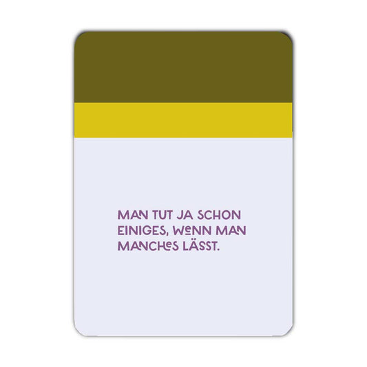 Postkarte Man tut ja schon einiges, wenn man manches lässt.