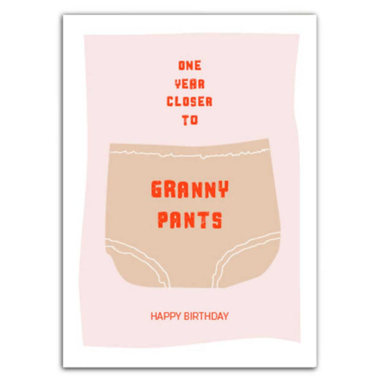 Postkarte "Granny Pants" mit Neondruck