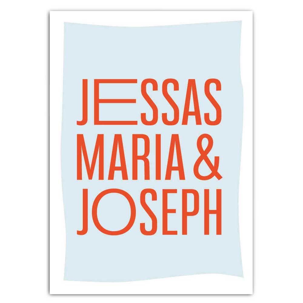 Jessas Maria und Josef (Postkarte mit Neondruck)