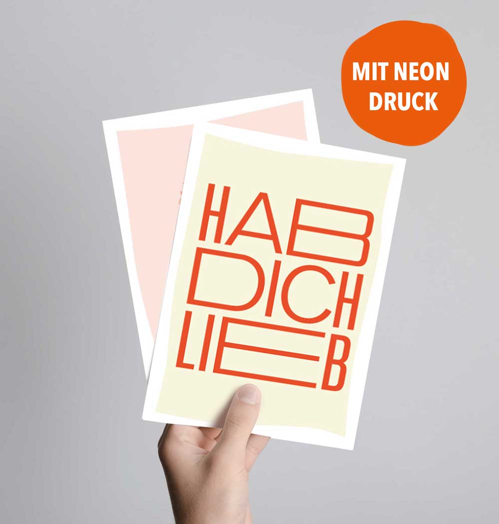 Postkarte Hab dich lieb