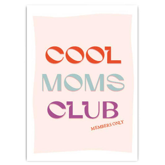 Postkarte mit Neondruck Cool Moms Club