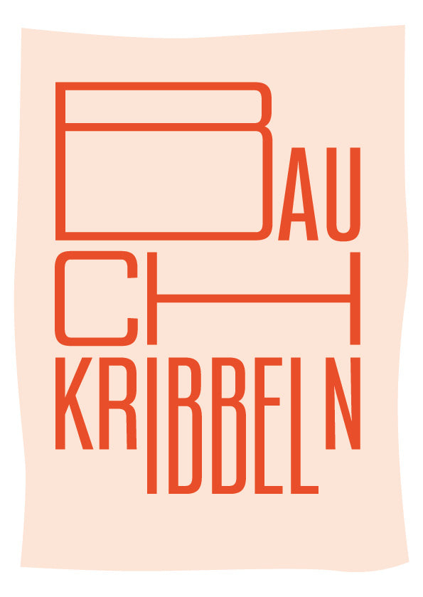 Postkarte mit Neondruck Bauchkribbeln