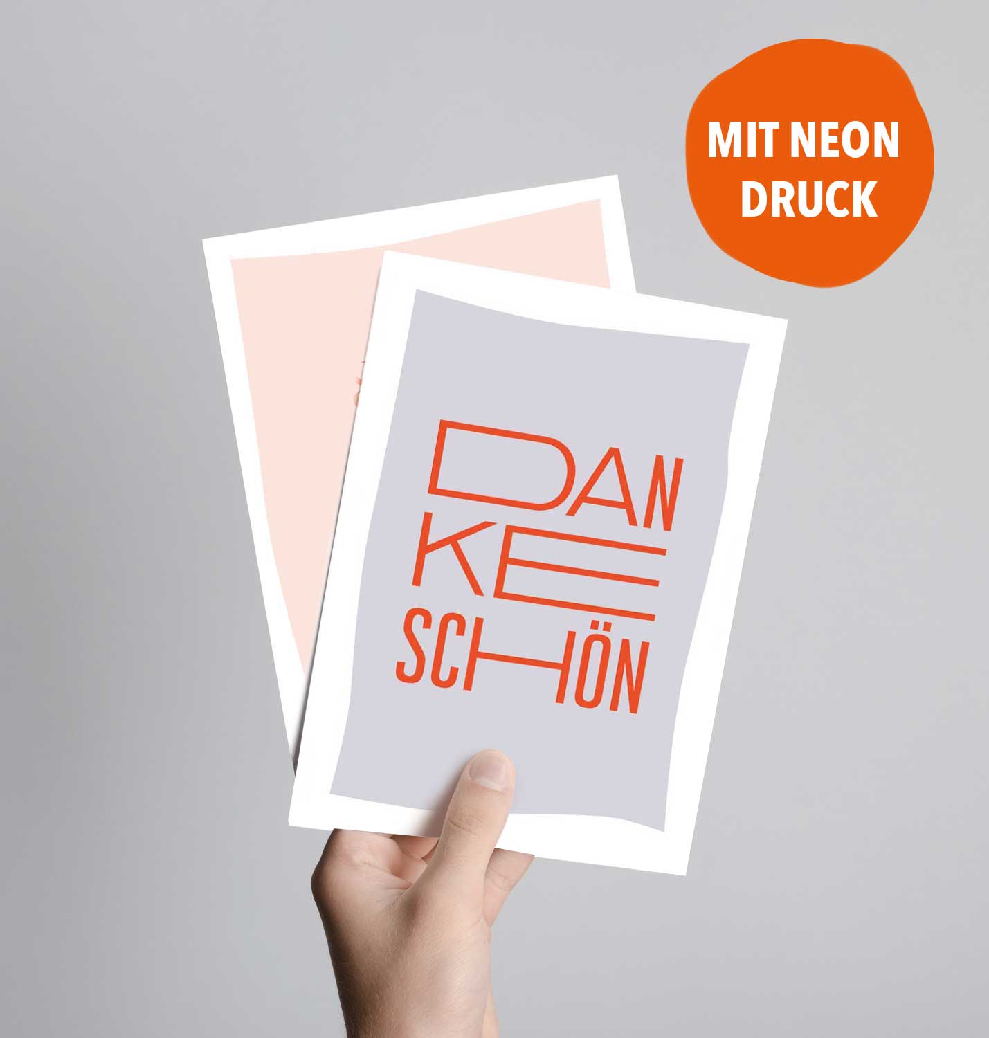 Dankeschön (Postkarte mit Neondruck)